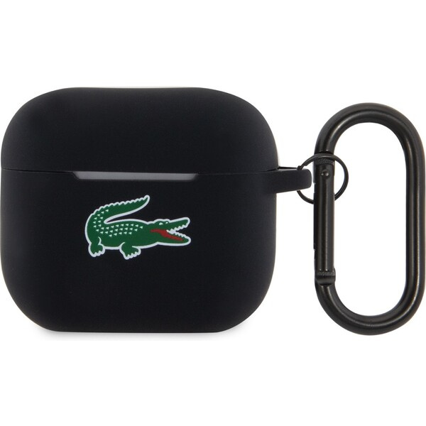 Lacoste Liquid Silicone Croc Logo pouzdro AirPods 3 černé