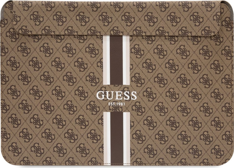 Guess Pouzdro na notebook - Guess, 13-14 4G Printed Stripes Brown
