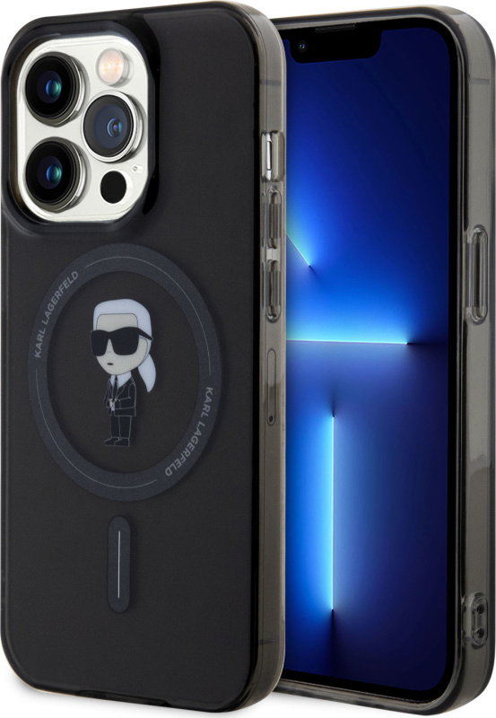 Karl Lagerfeld IML Ikonik MagSafe Kryt iPhone 15 Pro černý