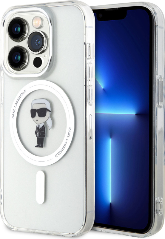 Karl Lagerfeld IML Ikonik MagSafe Kryt iPhone 15 Pro čirý