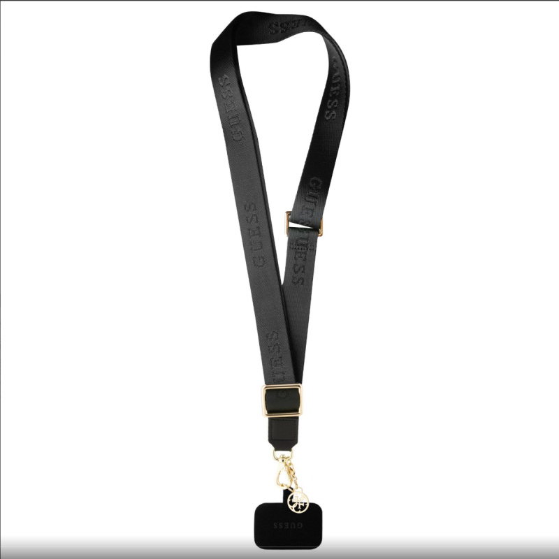 Guess Crossbody Popruh Nylon 4G Charm černý