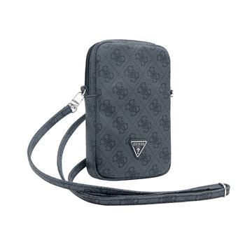 Guess PU 4G Triangle Logo Wallet Phone Bag Zipper černý