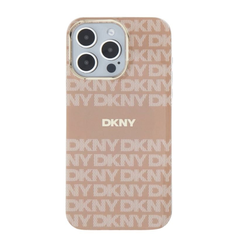 DKNY PC/TPU Repeat Pattern Tonal Stripe Magsafe Zadní Kryt pro iPhone 13 Pro Max Pink