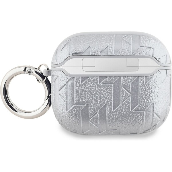 Karl Lagerfeld PU Embossed Karl Head pouzdro AirPods 3 stříbrné