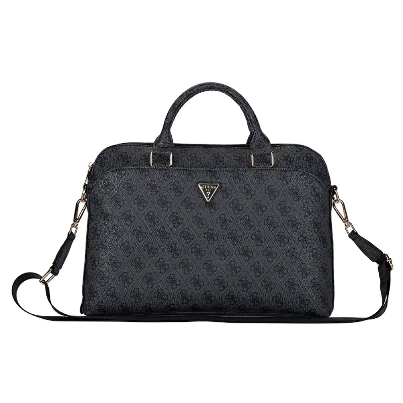 Guess PU 4G Triangle Logo taška na notebook 13-15" černá