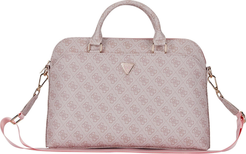 Guess PU 4G Triangle Logo taška na notebook 13/14/15" růžová