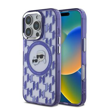 Karl Lagerfeld IML Monogram K&CH Heads MagSafe kryt pro iPhone 16 Pro Max fialový