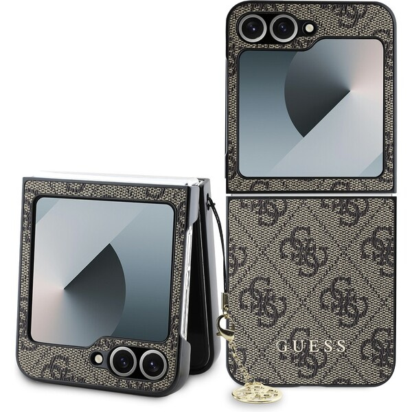 Guess 4G Charm kryt Samsung Galaxy Z Flip 6 hnědý
