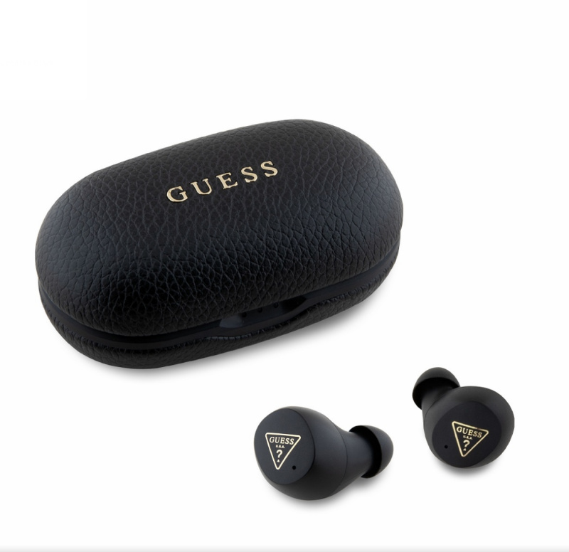 Guess PU Grained ENC TWS bezdrátová sluchátka černá