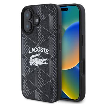 Lacoste Blend Monogram MagSafe kryt pro iPhone 16 černý