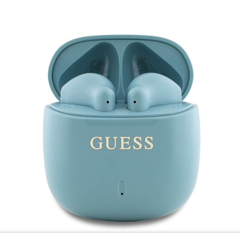 Guess Printed Classic Logo TWS bezdrátová sluchátka modrá