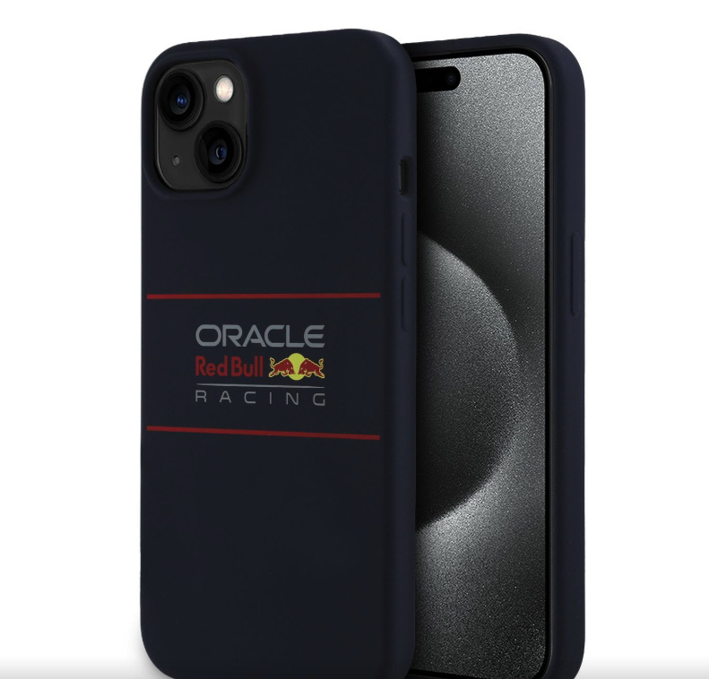 Oracle Red Bull Racing Silicone Horizontal Logo MagSafe kryt iPhone 13 modrý