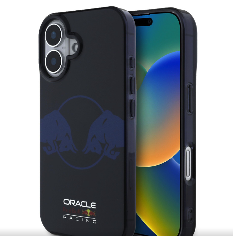 Oracle Red Bull Racing PC/TPU Two Bulls Magsafe kryt iPhone 16 modrý