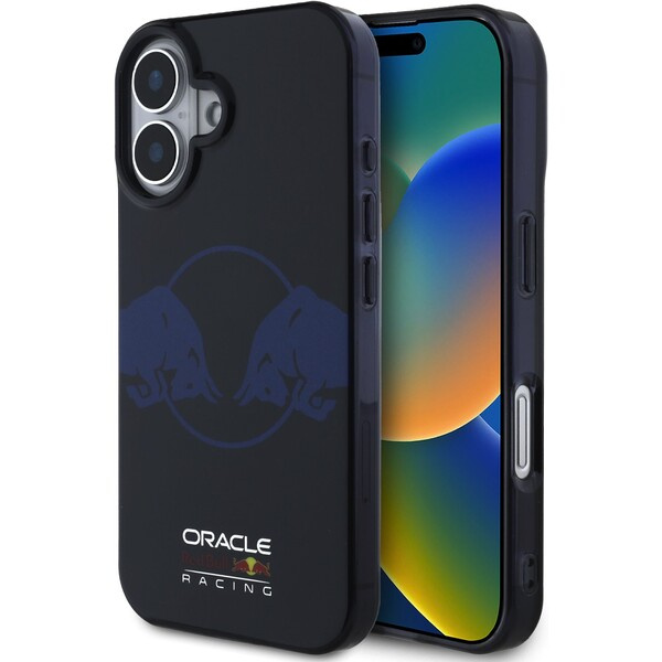 Oracle Red Bull Racing PC/TPU Two Bulls Magsafe kryt iPhone 16 modrý