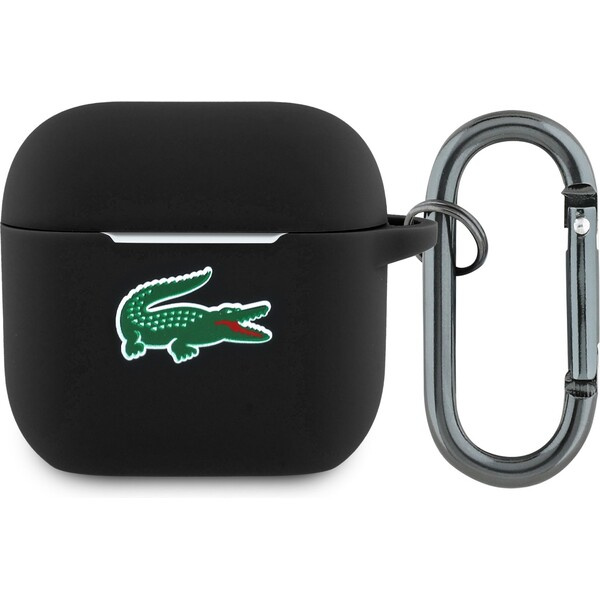 Lacoste Liquid Silicone Croc Logo pouzdro AirPods 4 černé