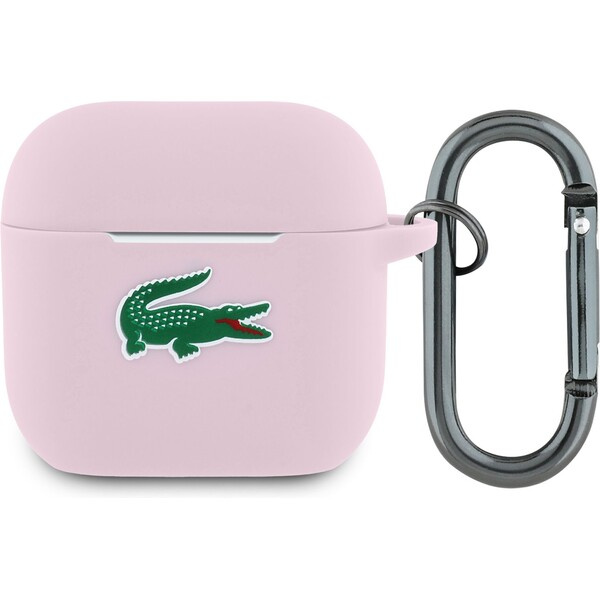 Lacoste Liquid Silicone Croc Logo pouzdro AirPods 4 růžové