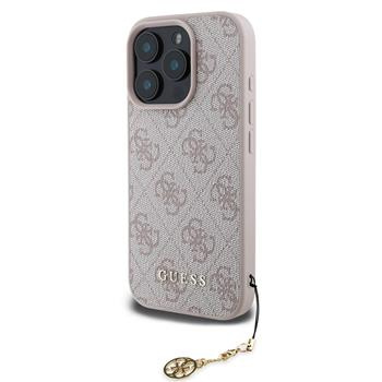 Guess 4G Charm kryt iPhone 16 Pro Max růžový