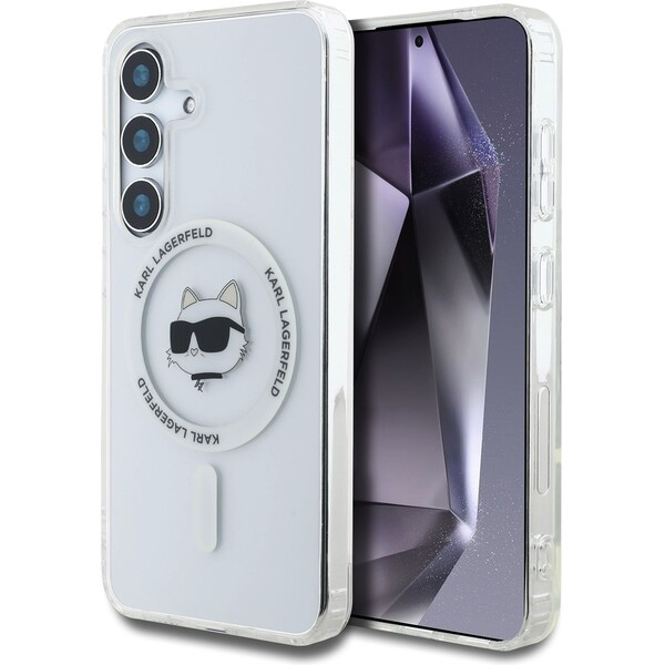 Karl Lagerfeld IML Choupette Head MagSafe kryt Samsung Galaxy S25+ čirý