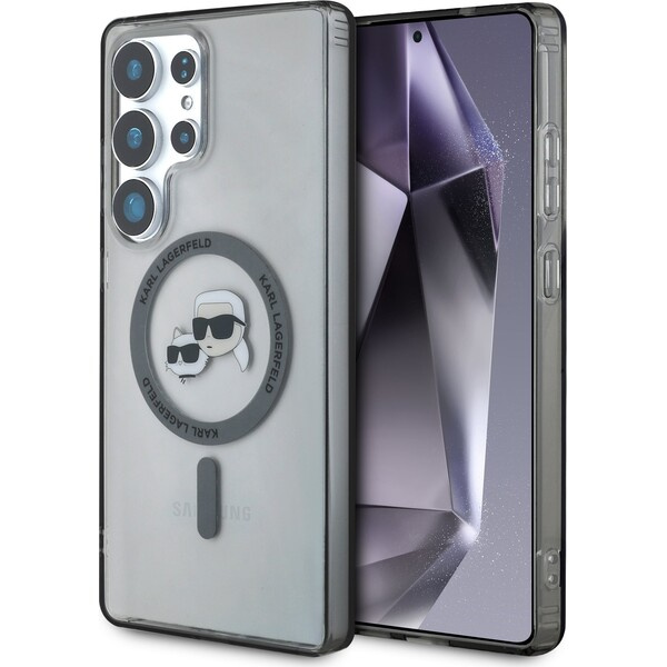 Karl Lagerfeld IML K&CH Heads MagSafe kryt Samsung Galaxy S25 Ultra černý