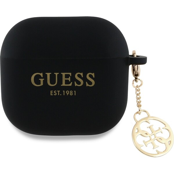 Guess 4G Charm silikonové pouzdro pro AirPods 4 černý