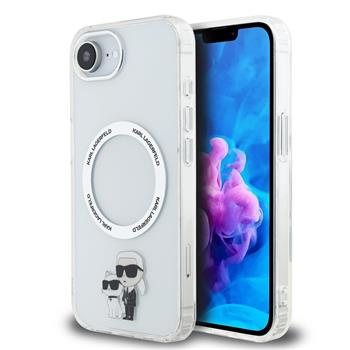 Karl Lagerfeld IML Karl and Choupette MagSafe kryt iPhone 16e čirý