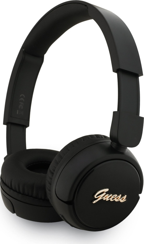 Guess Script Metal Logo bezdrátová sluchátka černá