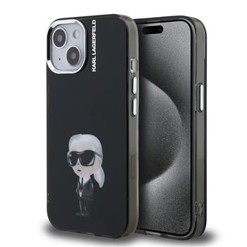 Karl Lagerfeld IML Aquarelle Karl kryt iPhone 15 černý
