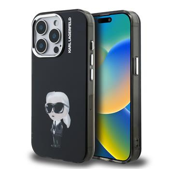 Karl Lagerfeld IML Aquarelle Karl kryt iPhone 15 Pro černý