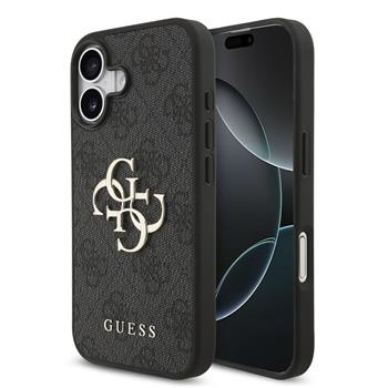 Guess PU 4G Metal Logo kryt iPhone 17 šedý