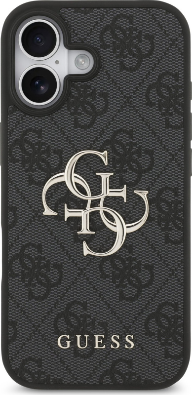 Guess PU 4G Metal Logo kryt iPhone 17 šedý