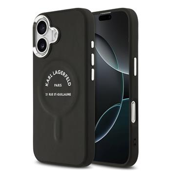Karl Lagerfeld PU RSG Logo MagSafe kryt iPhone 17 černý