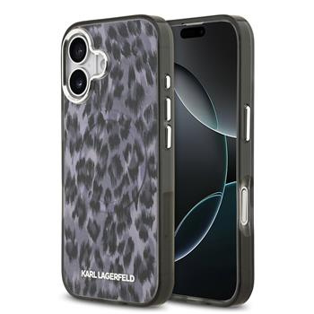 Karl Lagerfeld IML Leopard MagSafe kryt iPhone 17 šedý