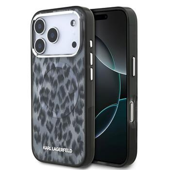 Karl Lagerfeld IML Leopard MagSafe Zadní Kryt pro iPhone 17 Pro šedý
