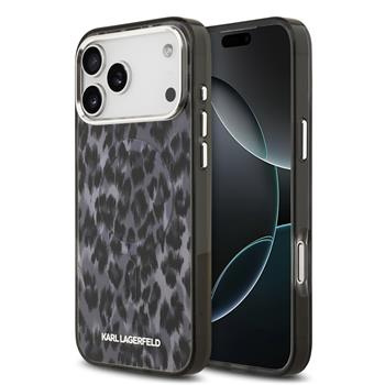 Karl Lagerfeld IML Leopard MagSafe Zadní Kryt pro iPhone 17 Pro Max šedý