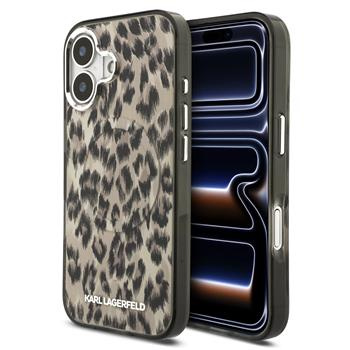 Karl Lagerfeld IML Leopard MagSafe Zadní Kryt pro iPhone 17 hnědý