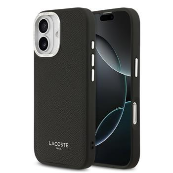 Lacoste PU Leather Champs Elysees MagSafe kryt iPhone 17 černý