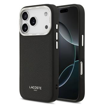 Lacoste PU Leather Champs Elysees MagSafe kryt iPhone 17 Pro černý