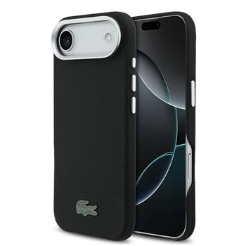 Lacoste Iconic Petit Pique Metal Logo MagSafe kryt iPhone 17 Air černý