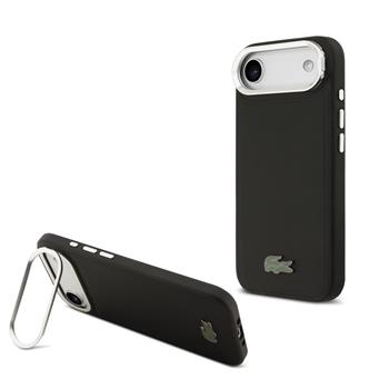 Lacoste Iconic Petit Pique Camera Stand MagSafe kryt iPhone 17 Air černý