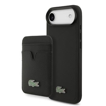 Lacoste Iconic Petit Pique MagSafe kryt + peněženka iPhone Air černý