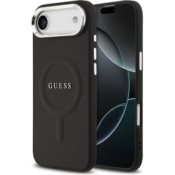 Guess PU Saffiano MagSafe kryt iPhone Air černý