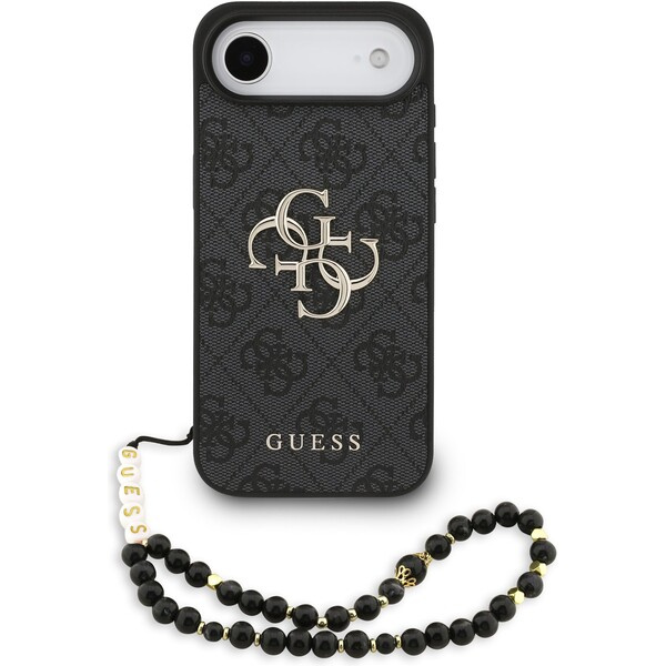 Guess PU 4G Metal Logo Strap kryt iPhone 17 Air černý