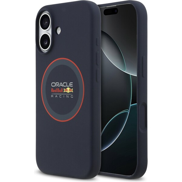 Oracle Red Bull Silicone Red Ring MagSafe kryt iPhone 17 modrý