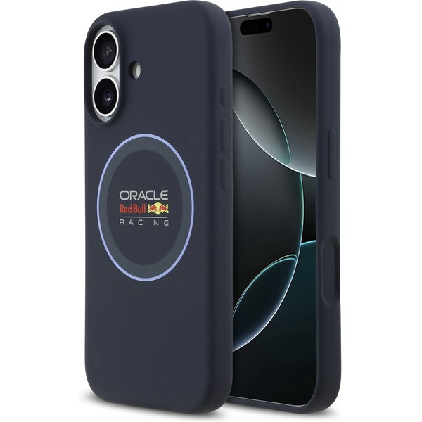 Oracle Red Bull Silicone Blue Ring MagSafe kryt iPhone 17 modrý