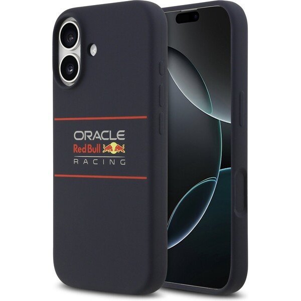 Oracle Red Bull Racing Silicone Horizontal Logo MagSafe kryt iPhone 17 modrý