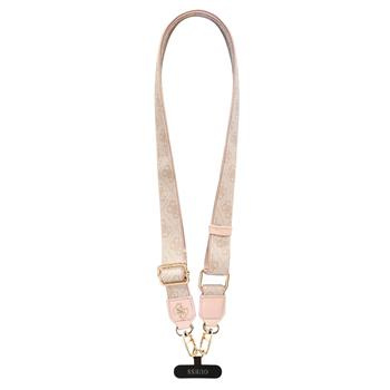 Guess Crossbody popruh PU 4G Metal Logo růžový