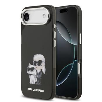Karl Lagerfeld IML Aquarelle Karl and Choupette kryt iPhone Air černý
