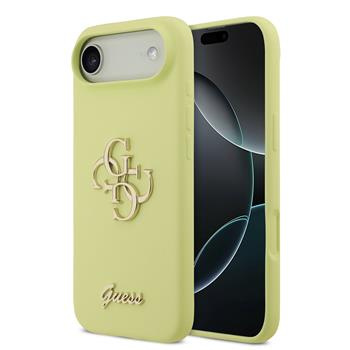 Guess Liquid Silicone 4G Metal Logo kryt iPhone Air žlutý
