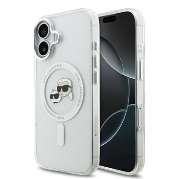 Karl Lagerfeld IML K&CH Heads Metal Frame MagSafe kryt iPhone 17 čirý