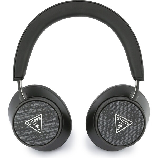 Guess PU Leather 4G Triangle Logo ENC Bezdrátová sluchátka černá